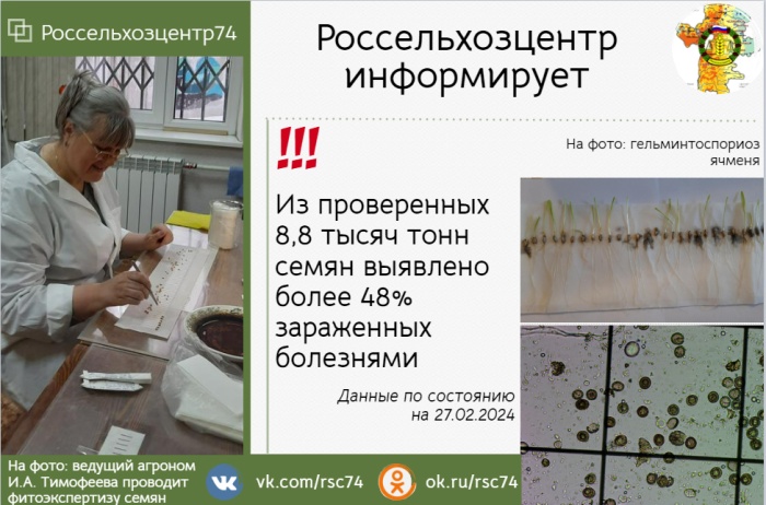Информационный листок № 1. О результатах фитопатологической экспертизы семян